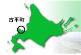 古平町は、積丹半島の東側中央部、積丹町と余市町に隣接した位置にあります。 　余市町から古平町までの区間に鉄道はなく、公共交通としては余市町や小樽市から定期バスが1日16往復開設されています。広域幹線ルートは、国道229号であり、小樽市までは36.1㎞で車利用の所要時間は1時間弱、札幌市までは高速道路の利用で約1時間20分となっています。